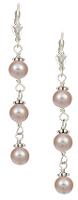  Charming Life   -       . (Charming Life Sterling Silver Pink Pearl Earrings (6-6.5 mm))