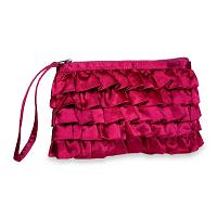 - (   )   . (Red Blossom Ruffle Wristlet)