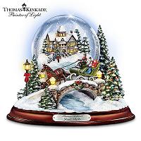     ,       . (Thomas Kinkade Jingle Bells Illuminated Musical Christmas Snowglobe by The Bradford Exchange.)