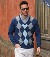     . (ARGYLE SWEATER CASHMERE COTTON.)