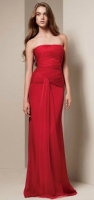   ()   . (Crinkle Chiffon Column Gown)