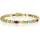 Glitzy Rocks 18k Gold over Silver Gemstone Link Bracelet