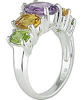       . (Miadora Sterling Silver 4.05-carat Oval-cut Multi-gemstone Ring.)