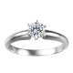 Sterling Silver Traditional Tiffany Style Solitaire set with Diamonds G-H I1 (0.33 ct. twt.).